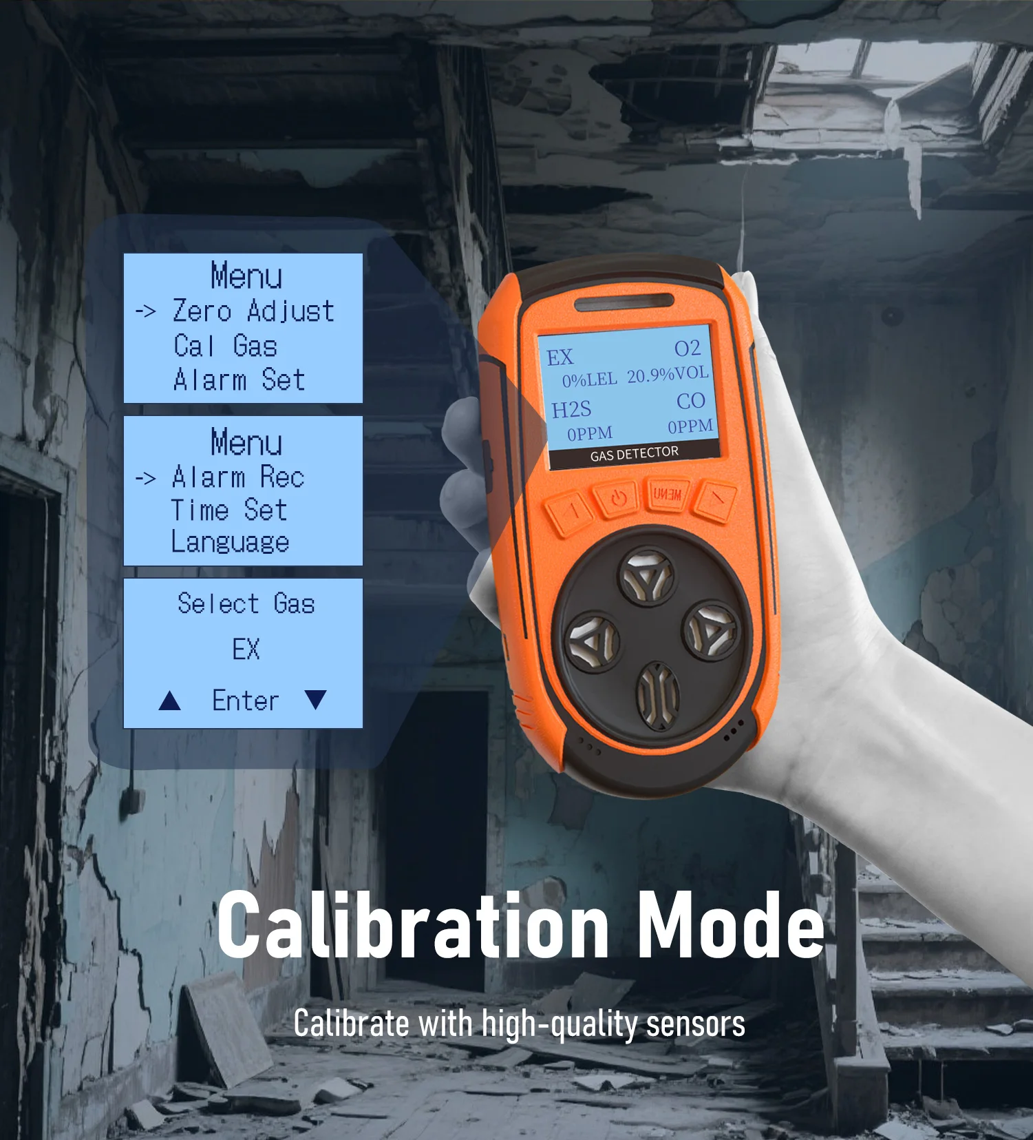 كاشف الغاز المتعدد القابل للاحتراق المحمول H2S CO O2 إنذار أول أكسيد الكربون كاشف الغاز الطبيعي مقياس الأكسجين H2S LEL محلل الغاز