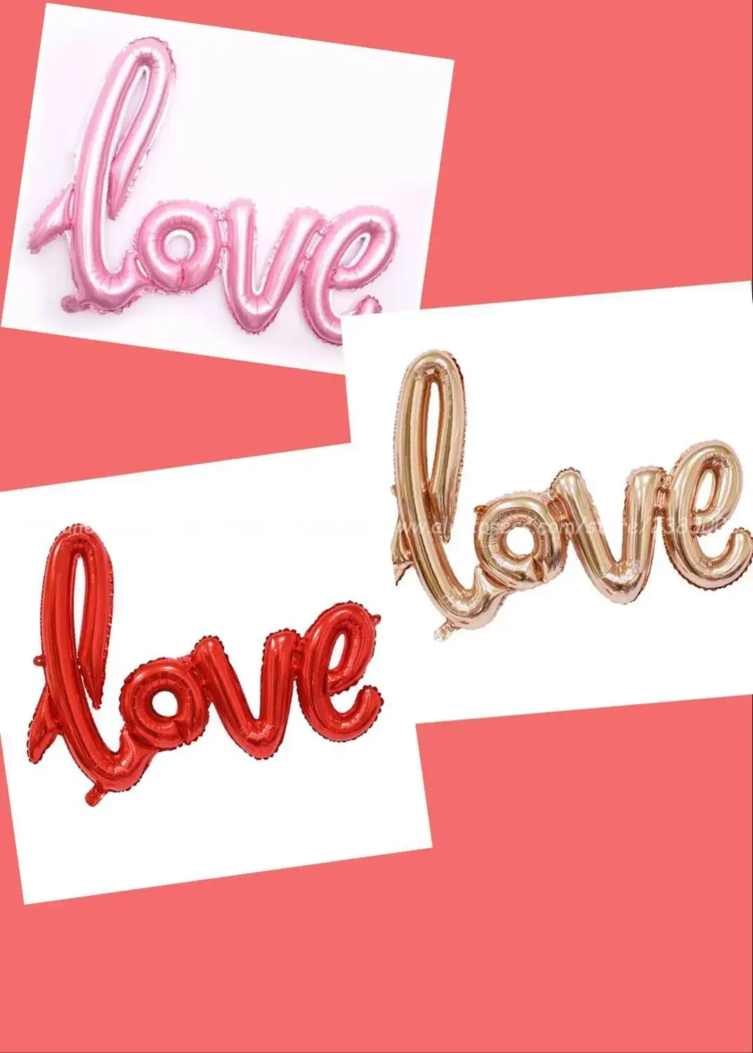 Ligatures Love Letter Foil Balloon Party Decoration Anniversary Wedding Valentines Birthday Photo Props