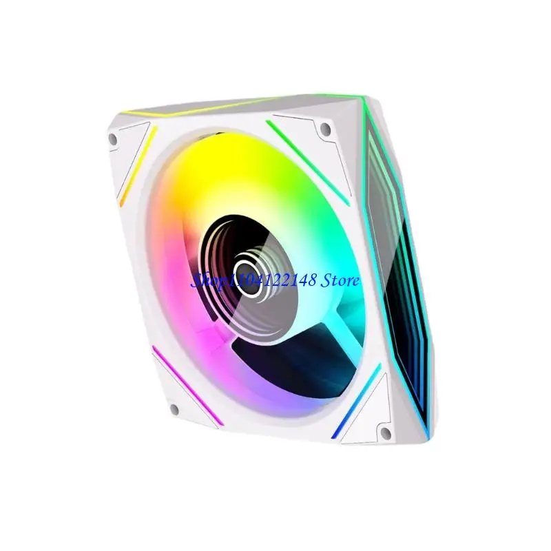 P9FA 12x12cm ARGB Silents Cooling Fan Auroras Lighting Effects PWM Speed Control High Wide Compatibility