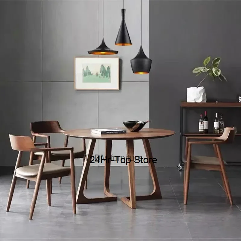 

Newclassic Round Dining Table Onement Solid Wood Balcony Side Table Coffee Entryway Modern Table De Bistro Kitchen Furniture