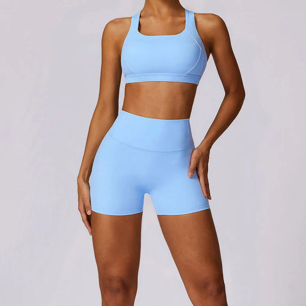 Spring Women's Yoga Outfit Set - Quick Dry Naked Feeling Sports Wear for Gym Training, Morning Running & Fitness Workout Clothes