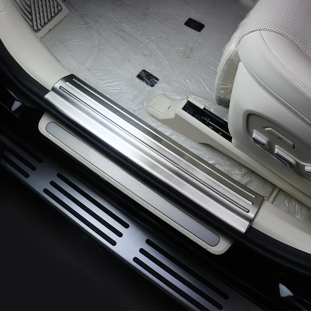 For Hyundai IONIQ 9 2026 Stainless Exterior Door Sill Protectors Front and Rear Sill Guards Step Trim Strips Accessories