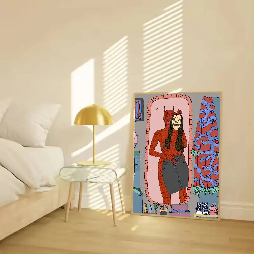 بولي ولا الفن ملصق ورقة طباعة غرفة المعيشة المنزلي غرفة نوم مدخل بار مقهى الفن اللوحة الديكور #5