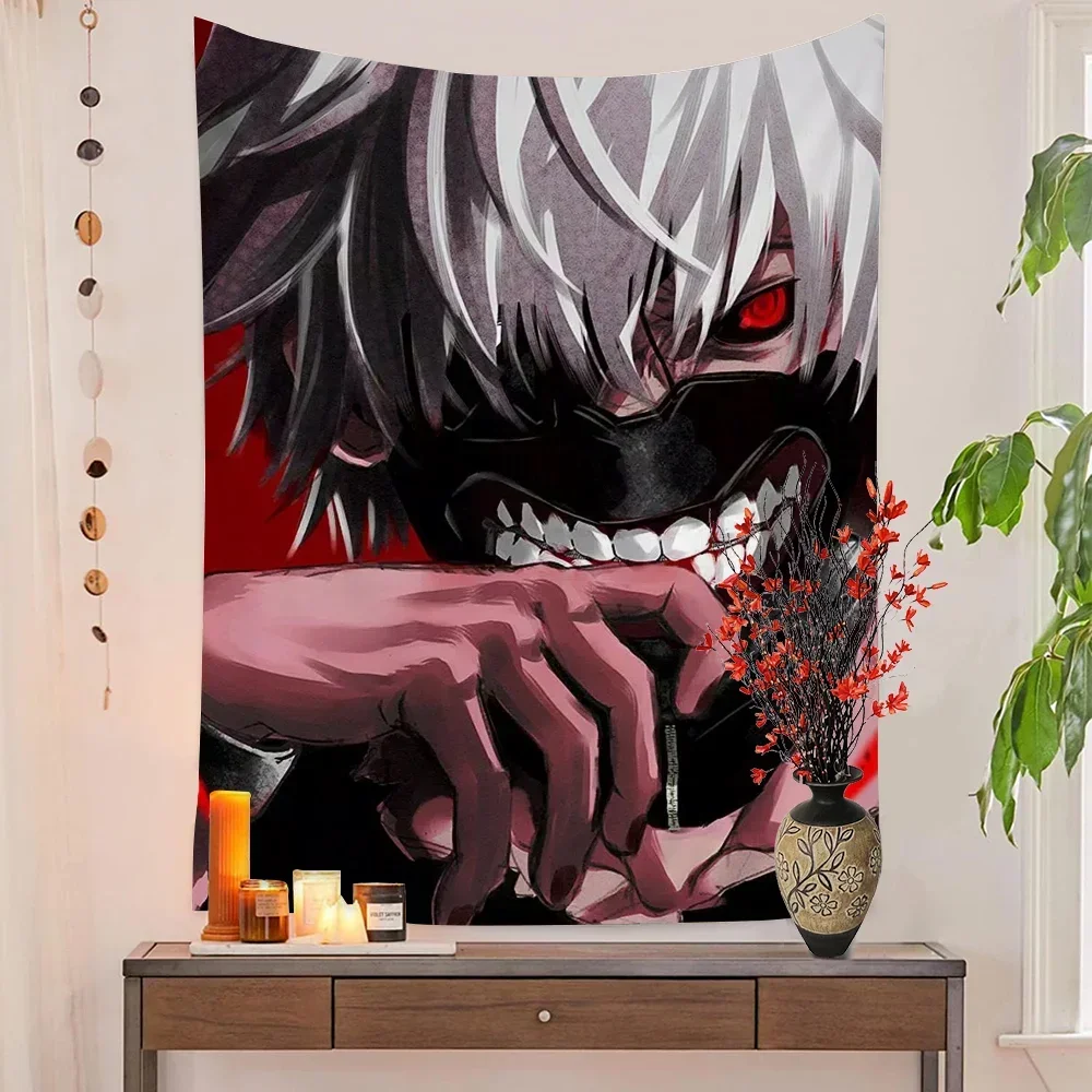 Tokyo Ghoul Tapestry Art Printing Art Science Fiction Room Home Decor Wall Art Decor