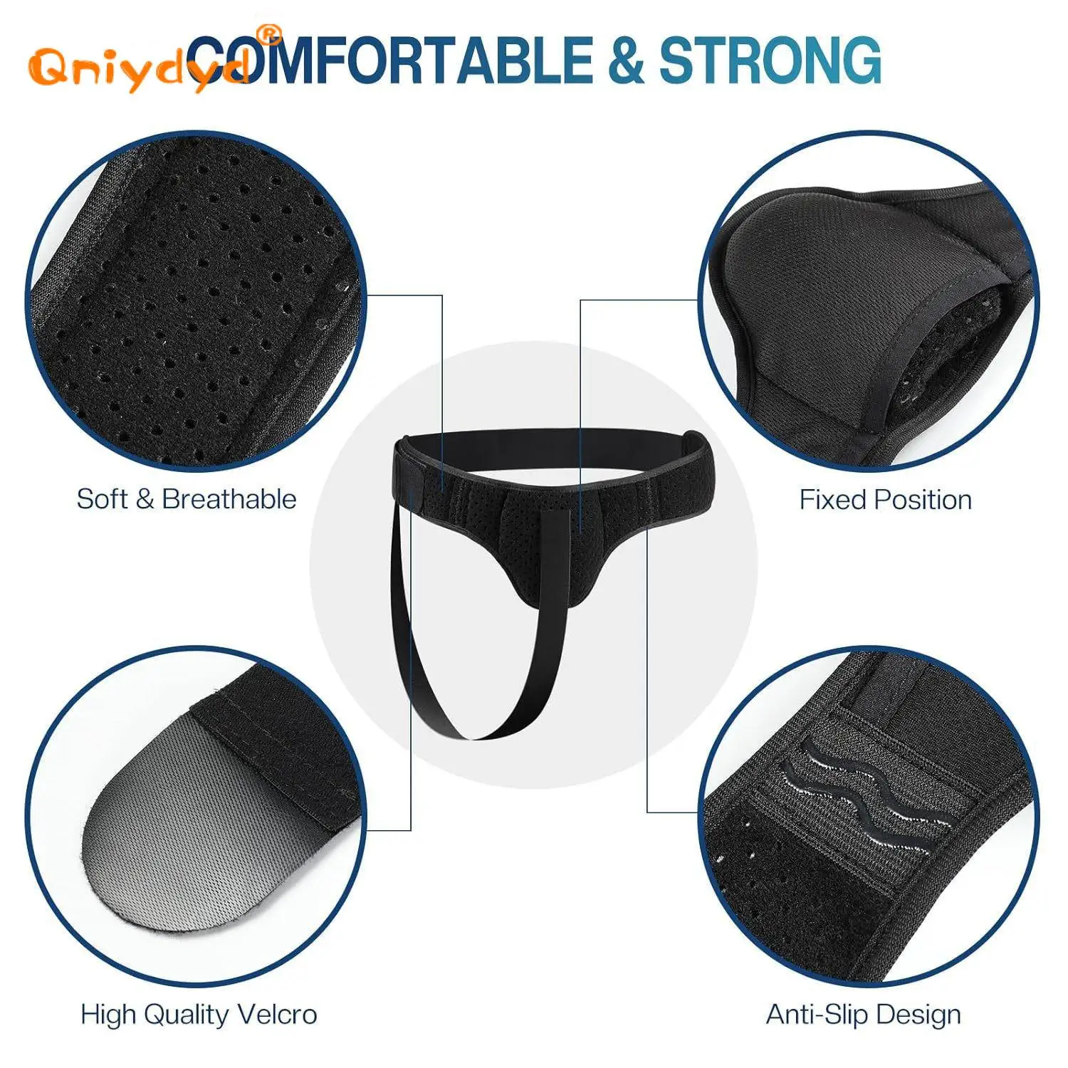 Hernia Belt Truss for Inguinal Sports Hernia Support Brace with 1 removable compression pad Beneficial to Pain Relief Recovery