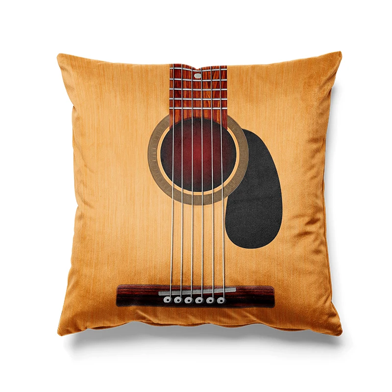 Aertemisi 18'' x 18'' Acoustic Guitar Square Throw Pillow Cushion Covers Cases Pillowcases 45cm x 45cm