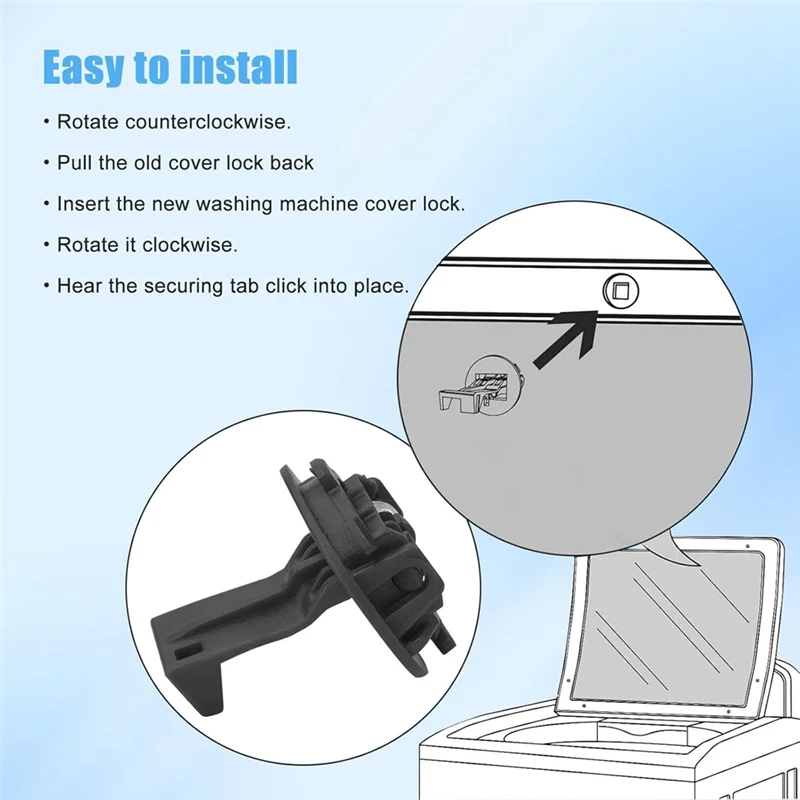 A83X-W11457841 세탁기 도어 스트라이크 뚜껑 스트라이크는 AP6987306 PS16218028 EAP16218028 세탁기 및 건조기 뚜껑 잠금 장치를 대체합니다.