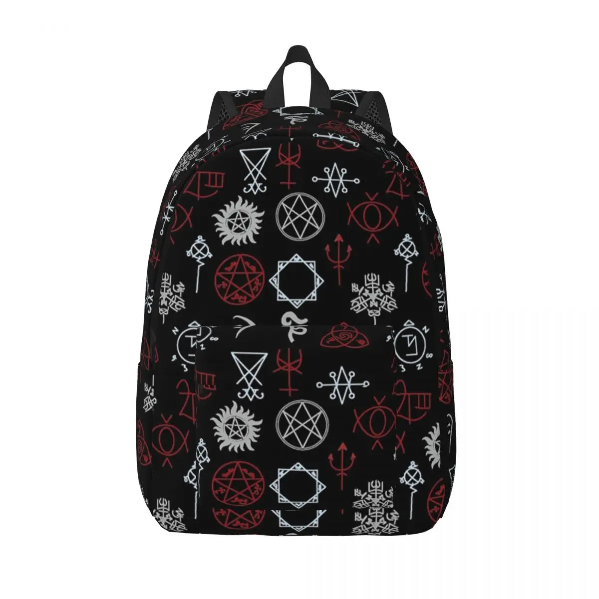 Mochila Sigils Sobrenatural para homens e mulheres, sacos de lona para trabalho ao ar livre, laptop ou computador, estudante adolescente