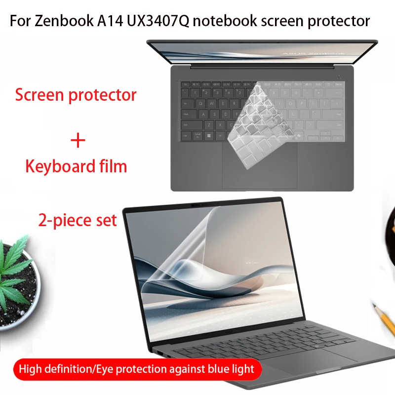 For 2025 ASUS Zenbook A14 UX3407Q Laptop Screen Protector Zenbook S14 UX5406S Computer Anti-Reflective Keyboard Film Accessories