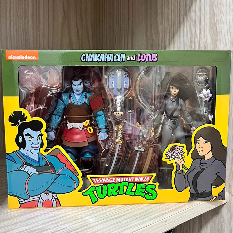 

NECA 54254 TMNT Фигурка Черепаха-ниндзя Черепаха Чальяцы и короткий лотос Фигурки игрушки 7-дюймовая модель куклы оригинал