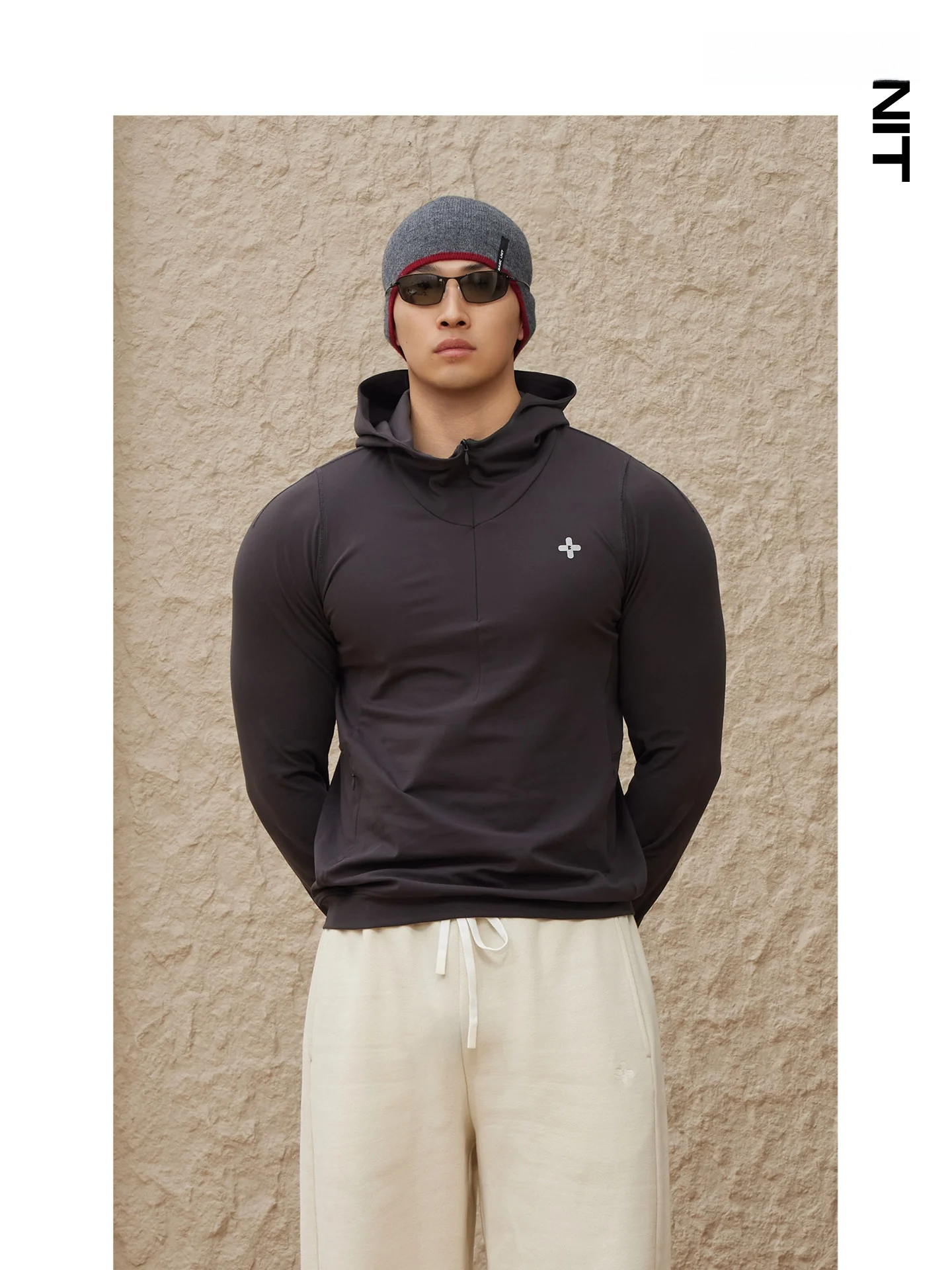 

Мужская спортивная толстовка на молнии с капюшоном, облегающая, из полиэфирного волокна, с длинным рукавом