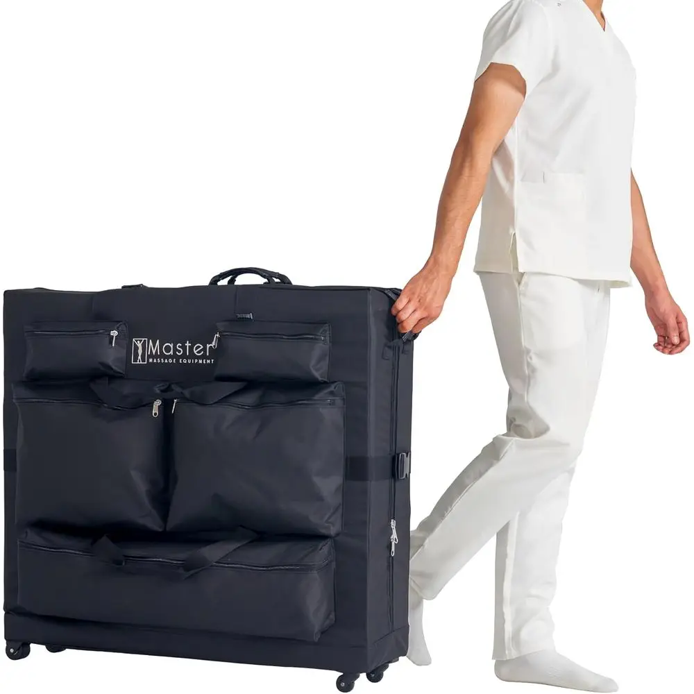 

Portable 5-Section Massage Table with Black Carrying Case