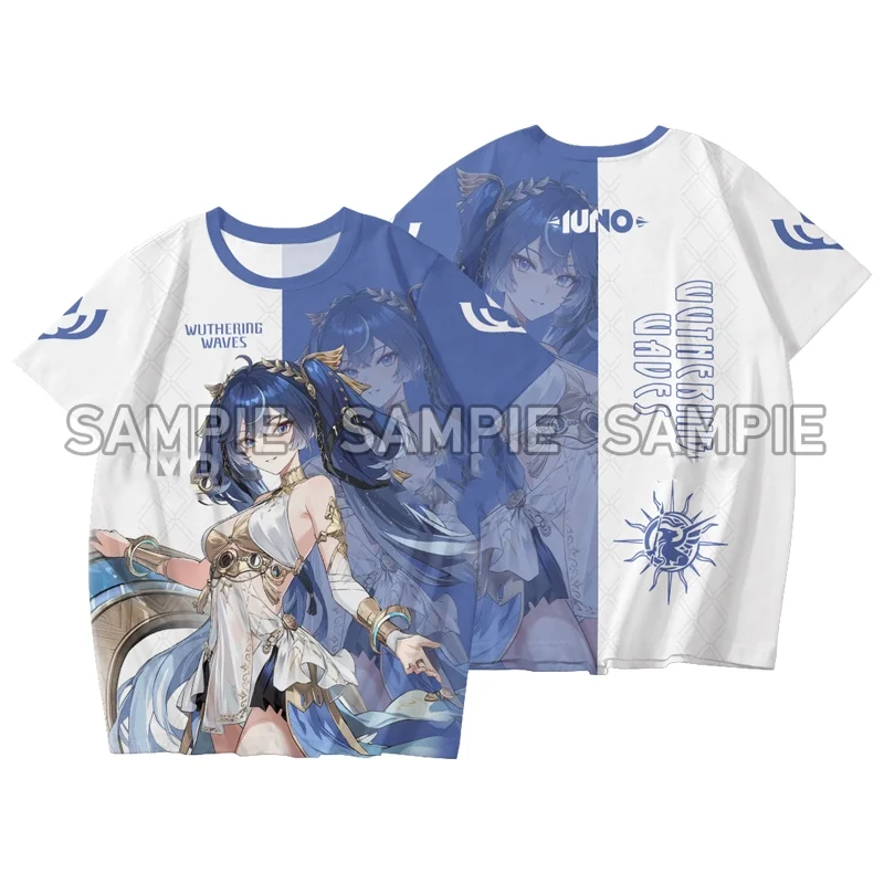 New Popular Game Wuthering Waves Cosplay T-shirt 3D AUGUSTA Print Anime Cartoon Tees Men/Women Short Sleeve T shirt Kid Y2k Tops