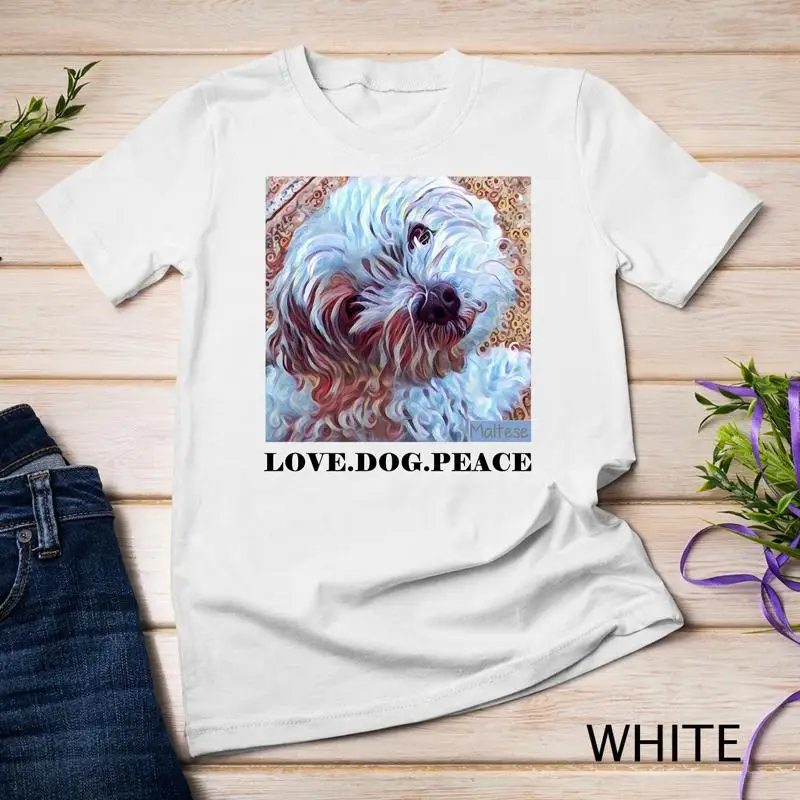 

Cute Maltese Dog T shirt Unisex T shirt