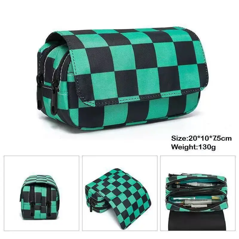 Demon Slayer Large‑capacity Flip‑top Pencil Case Portable Cosmetic Bag and Storage Pouch for Outdoor Use Merch of Kochou Shinobu view 5