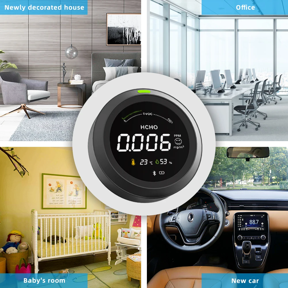 PROTMEX PTH-3M Mijia HCHO TVOC rilevatore allarme avvertimento auto casa termometro igrometro Bluetooth Smart Air Quality Meter.