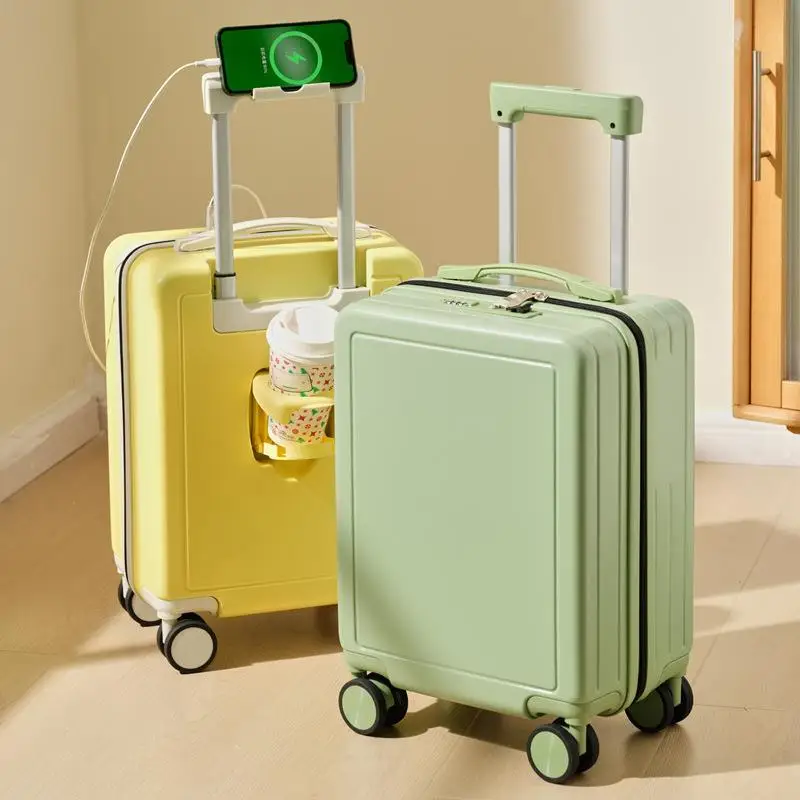 new-lightweight-travel-suitcase-handheld-password-box-for-men-and-women-children's-small-silent-carry-on-luggage-16-inches