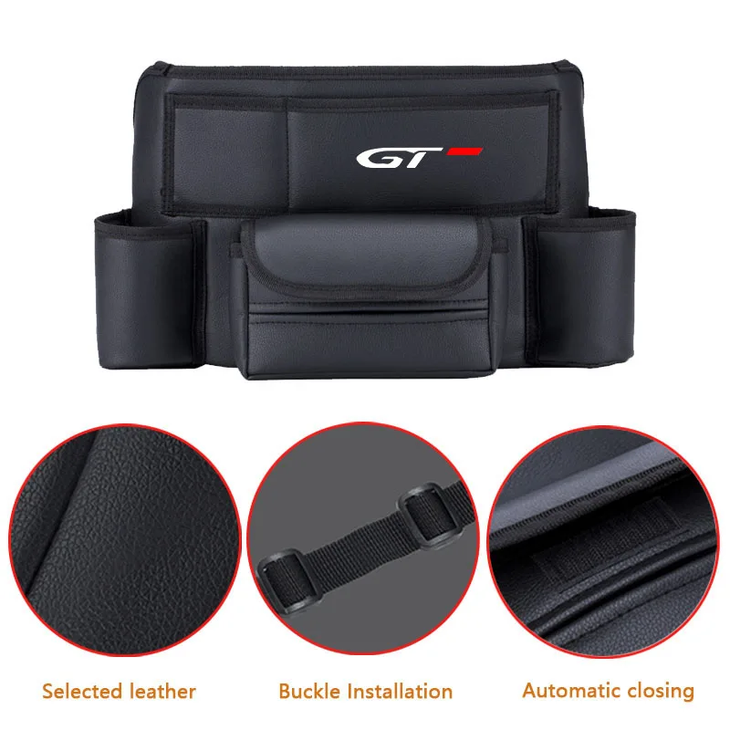 Bolsa de almacenamiento para coche entre asientos, organizador de coche, soportes para bolsos, almacenamiento de pañuelos para Peugeot GT- 5008 1007 206 207 301 307 308 408 508