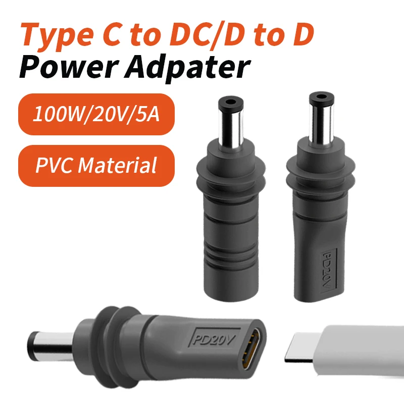 

Waterproof USB C Female to D 5521 Power Adapter for Starlink Mini GEN3 100W Type C Female to DC 5521 Male Extension Adapter