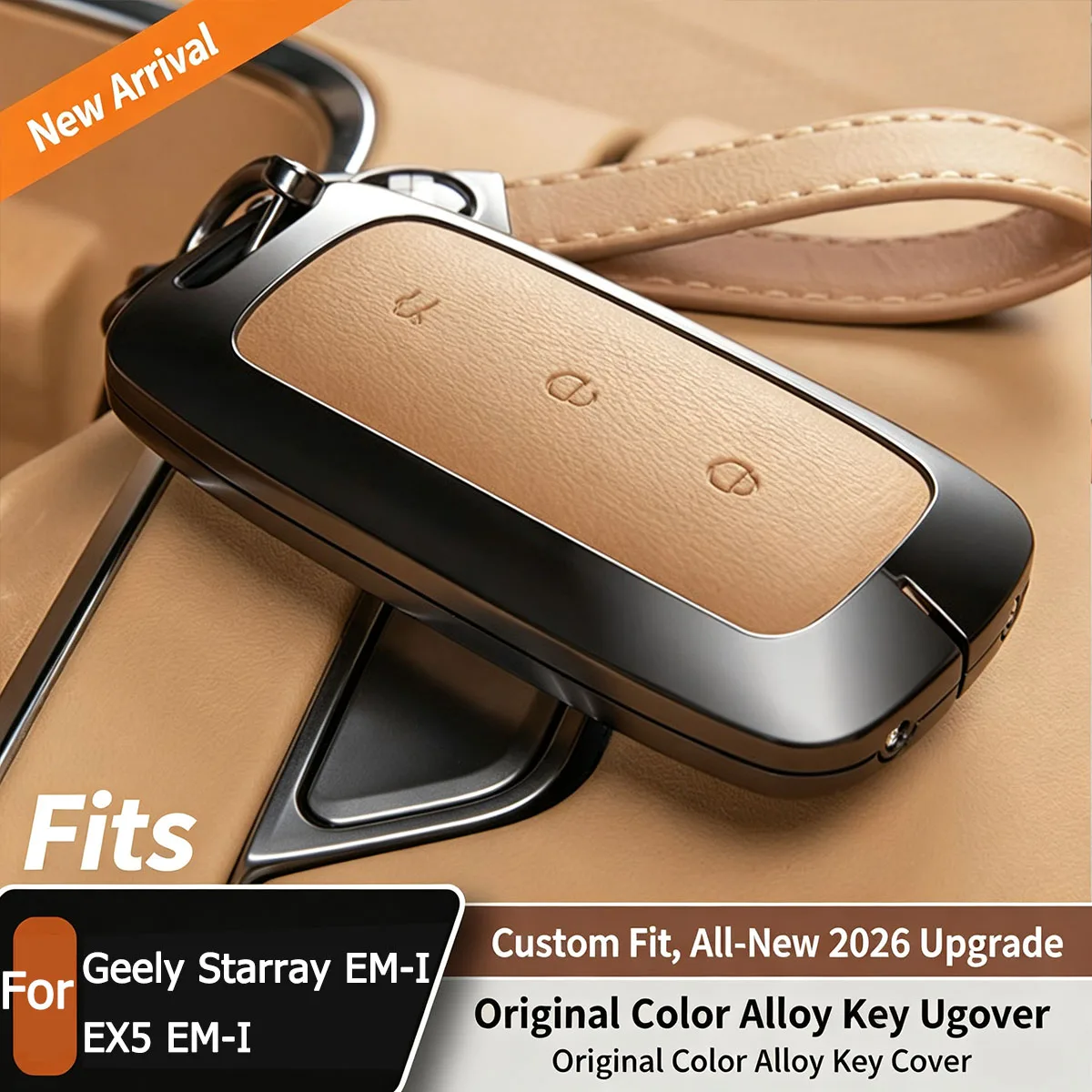 For Geely Starray EM-i EX5 EM-i Car Key Case Cover Alloy All Inclusive Protective Key Bag Original Car Color Interior Supplies