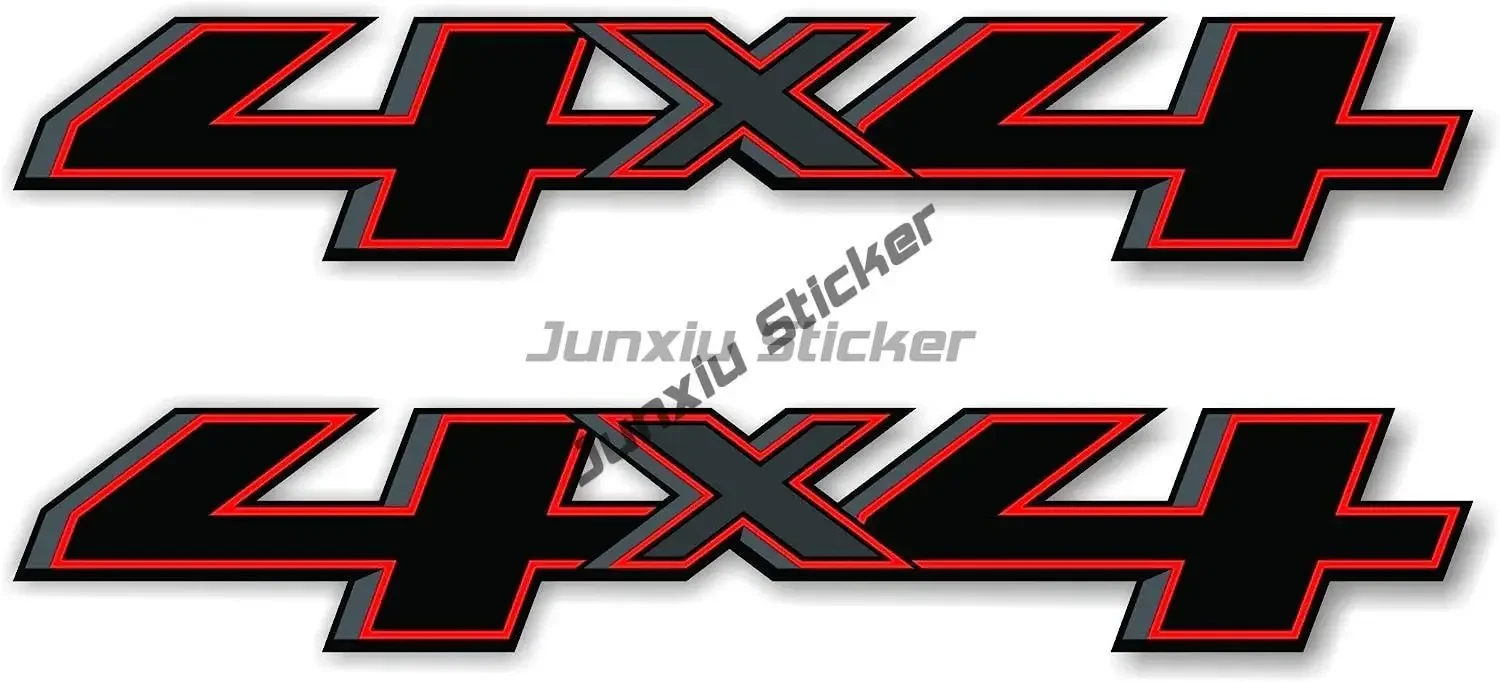 Set of 2 4x4 Duck Sticker Truck Hunting Decal FX4 Camo Skeleton Decals Z71 4x4 Realtree Camo Black Outline Grey Red 4X4 Off Road