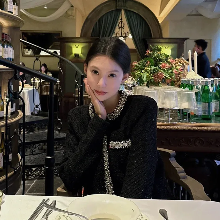 SP Home Autunno Nuovo Sle Retro Ele ort Cappotto da donna rotondo Ne Heavy Drills Capispalla Faionable Versatile Pendolarismo