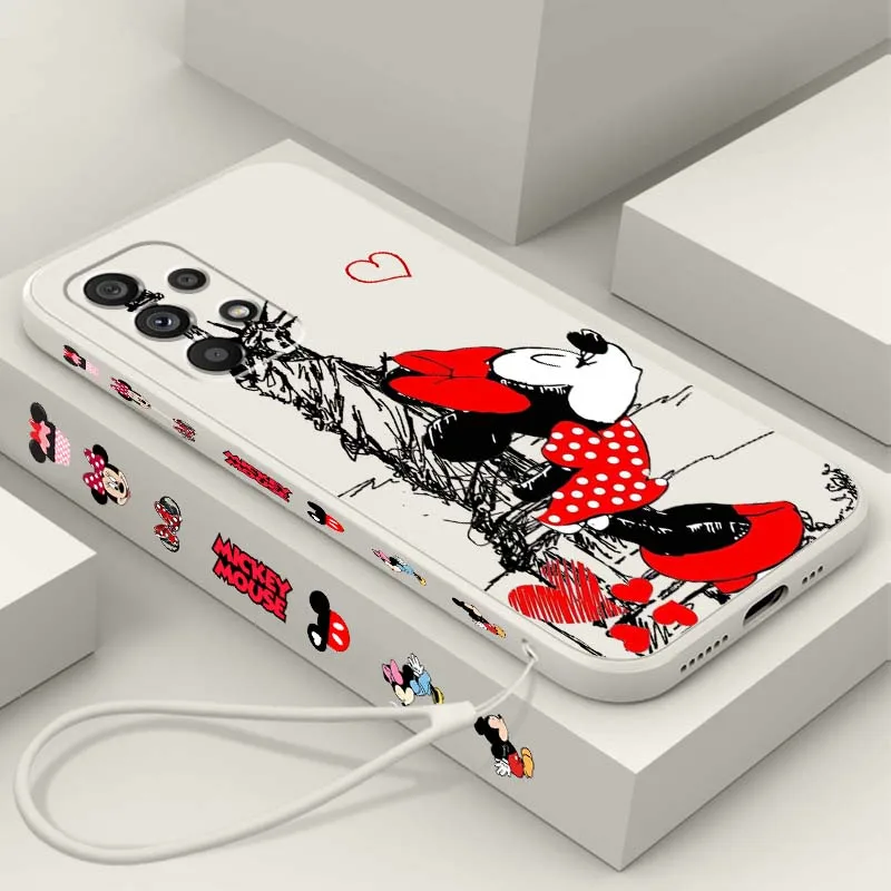 

Mickey Mouse Anime For Samsung A71 A72 A73 A51 A52 A53 A54 A55 A21s A35 A34 A32 A03 5G Liquid Left Rope Phone Case