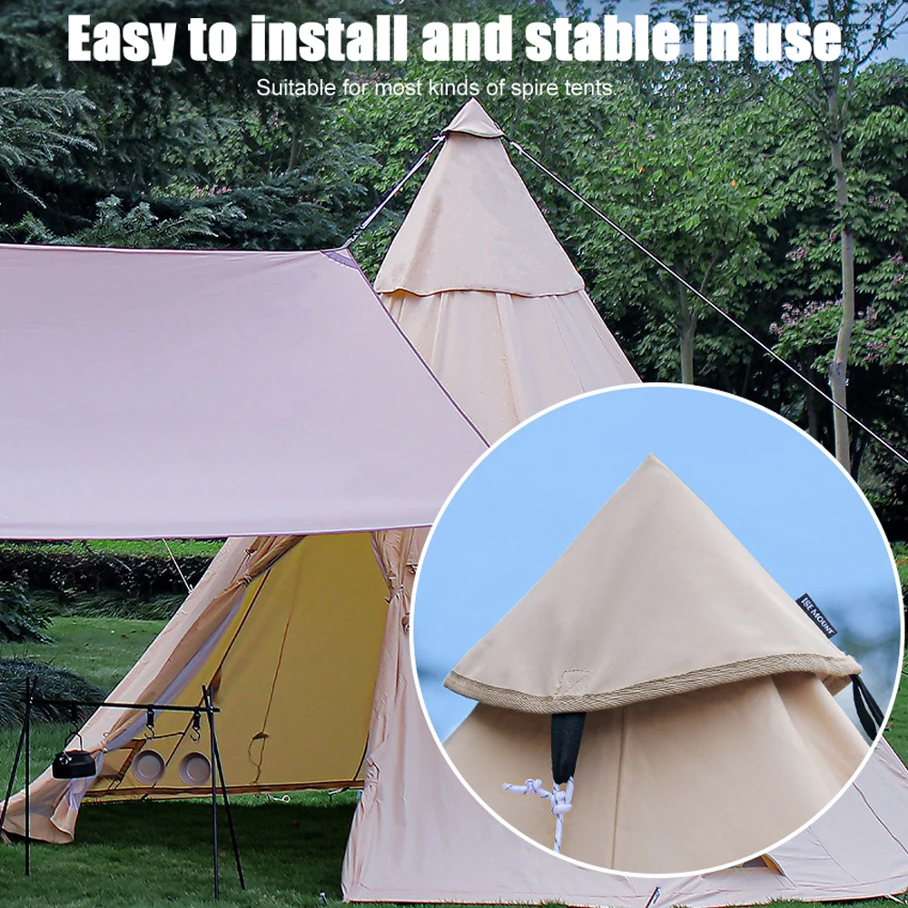 Outdoor Tent and Canopy Connect Cap Kit Canopy Build Connector Camping Hiking Picnic Accessory Tent Triangle Waterproof Cap