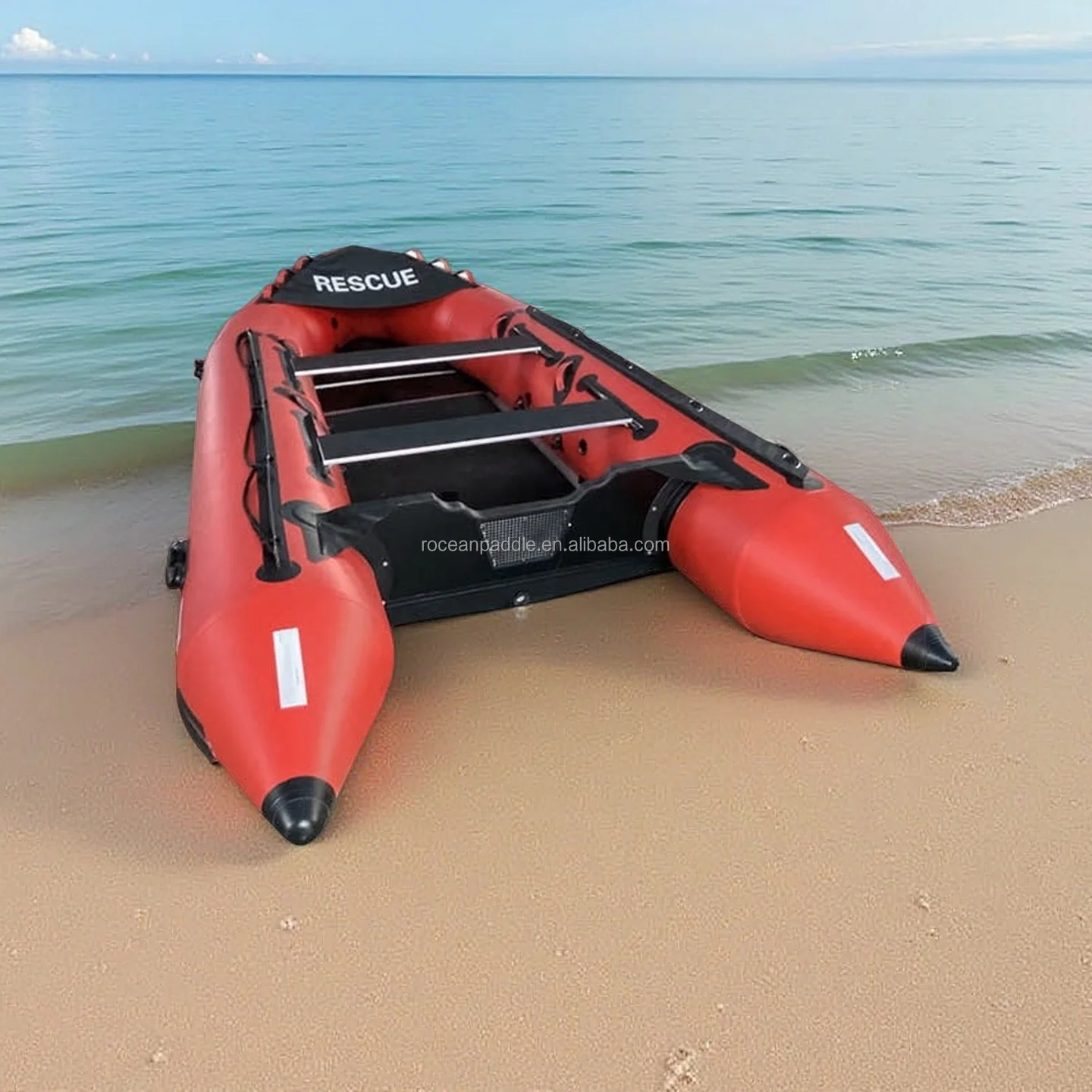 

China 3.6M Hypalon Sport Cabin Cruiser Rigid Passenger Hovercraft Canoe Inflatable Boat With Motor