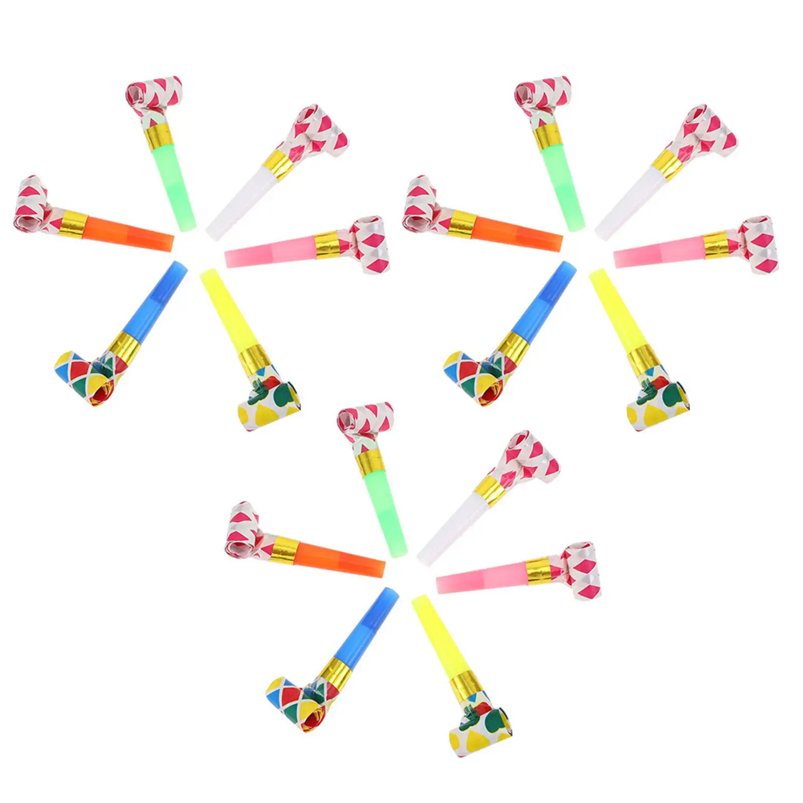 

120Pcs Children Party Whistle Set Colorful Blow Horns Noisemakers for Birthday New Year Carnival Celebration Cheer Fun Event