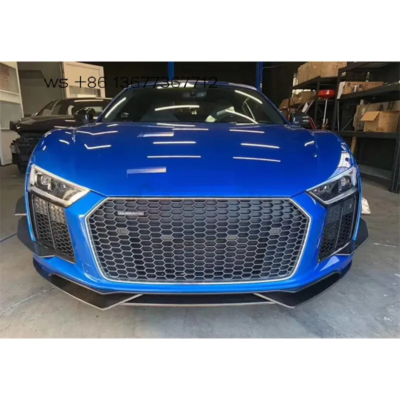 

2017-19 LANOUT Style Carbon Fiber Front Bumper Lip Sp Spoiler R8 V10 PLUS