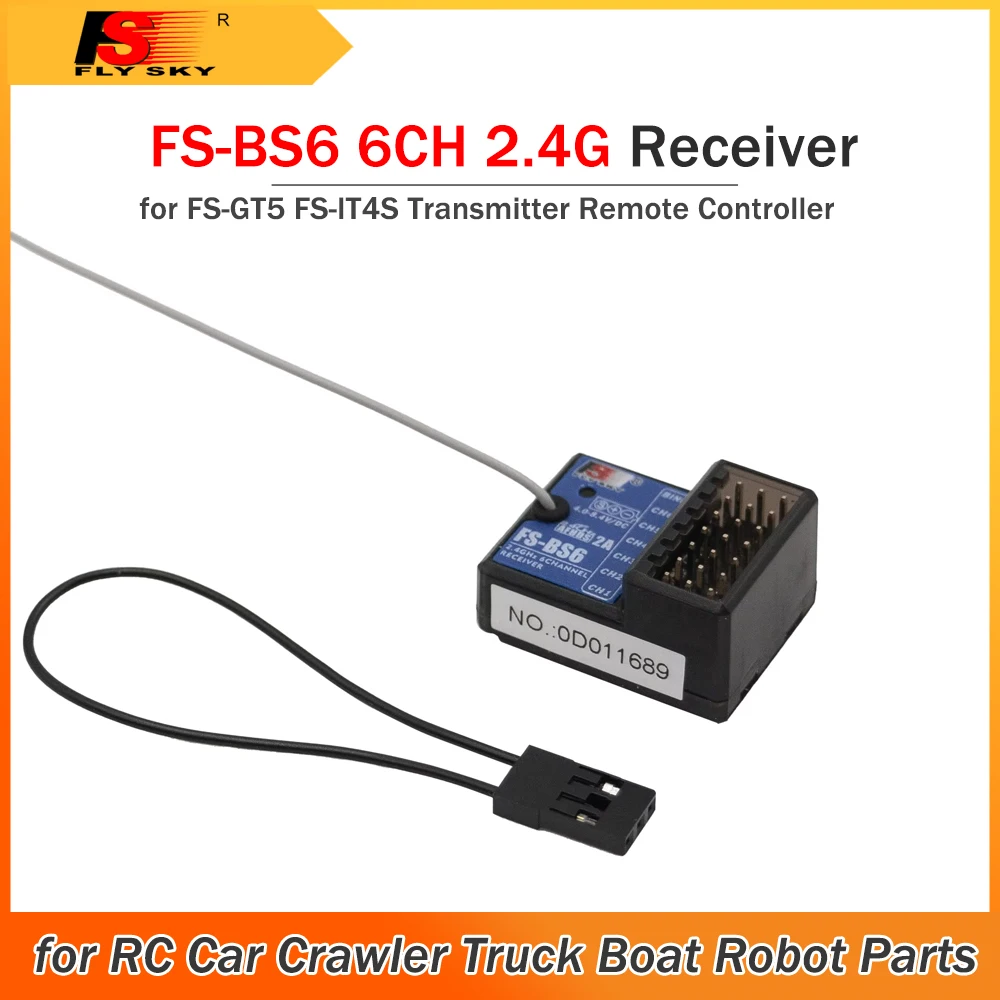 FLYSKY FS-BS6 6CH 2.4G Receiver PWM Radio System for FS-GT5 FS-IT4S Transmitter Remote Controller RC Car Robot Quadcopter Drone