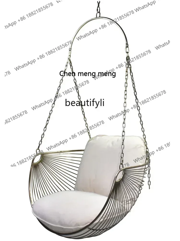 New arrive Outdoor Autumn Bird's Nest Glider Modern Light Luxury Indoor Balcony Household Stainless Steel Hanging Cradle Chair
