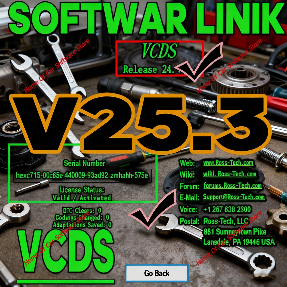 

2025 Autocoms VCDS HEX-V2 Diagnostic Tool | Unlimited VINs | VAG-COM Coding | For VW Au.di Skoda S.eat | 2025 Hardware Interface