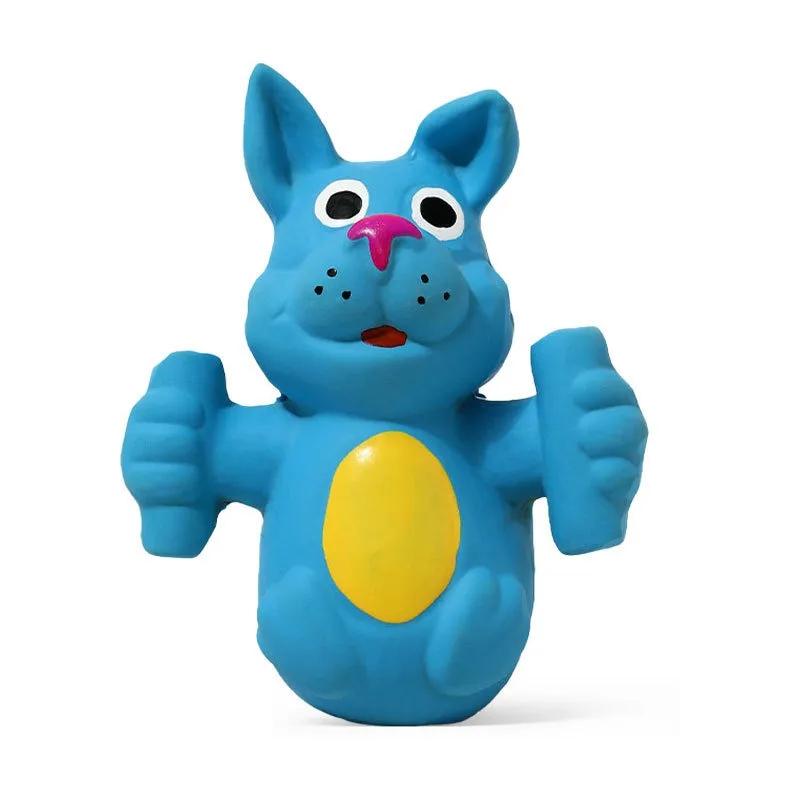 

Latex Squeaky Dog Toy Durable Chew Interactive Training Stress Ease Dental Care Pet Supplies For Puppies Small Medium Large Dogs