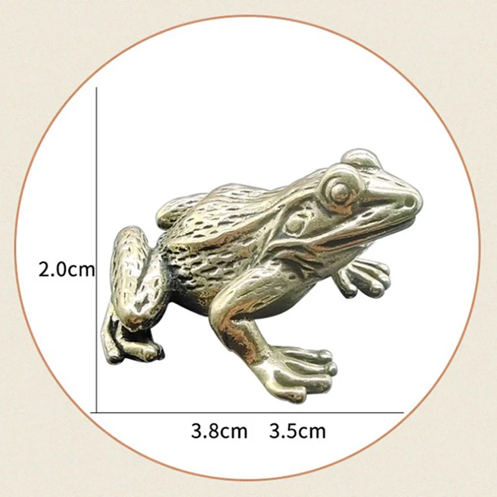 Solid Stable Frog Figurine Small And Cute Office Tabletop Decoration Rigorous Process Simple And Vivid Brand New