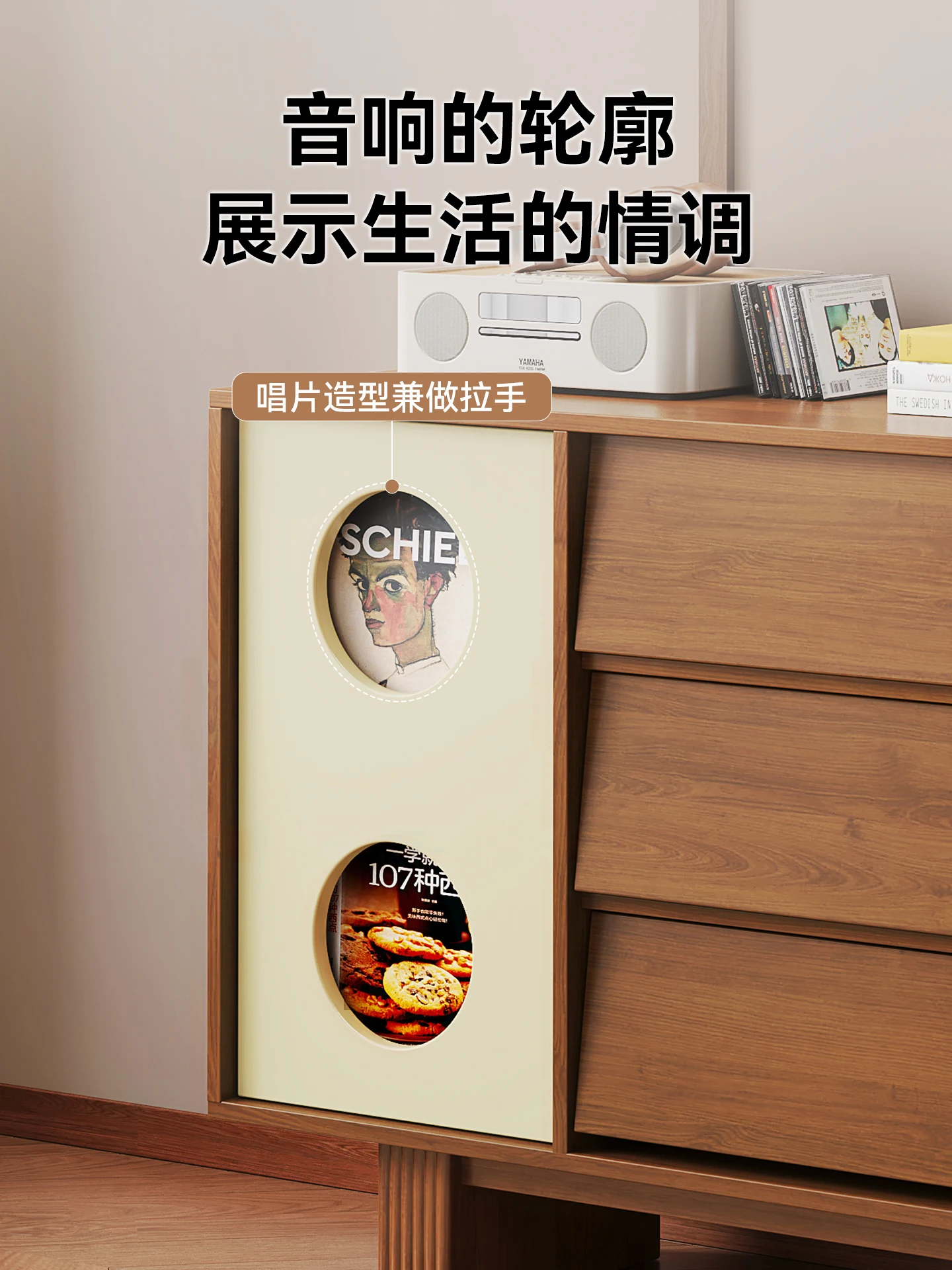 

Medieval style dining side cabinet, living room locker, integrated side cabinet against the wall