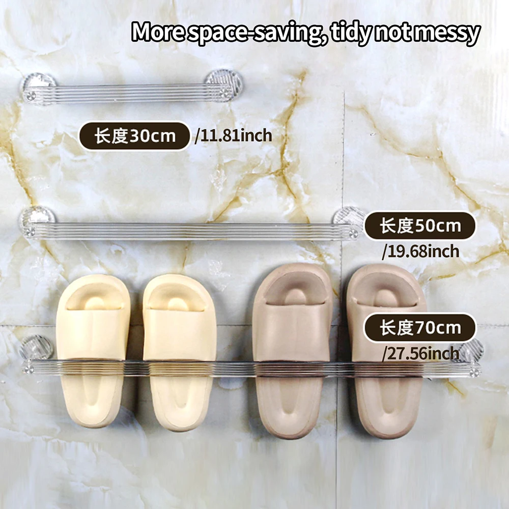

Acrylic Wall Mounted Slippers Towel Rack Bathroom Storage Rack Multifunctional Bathroom Without Drilling Towel Slippers Holder