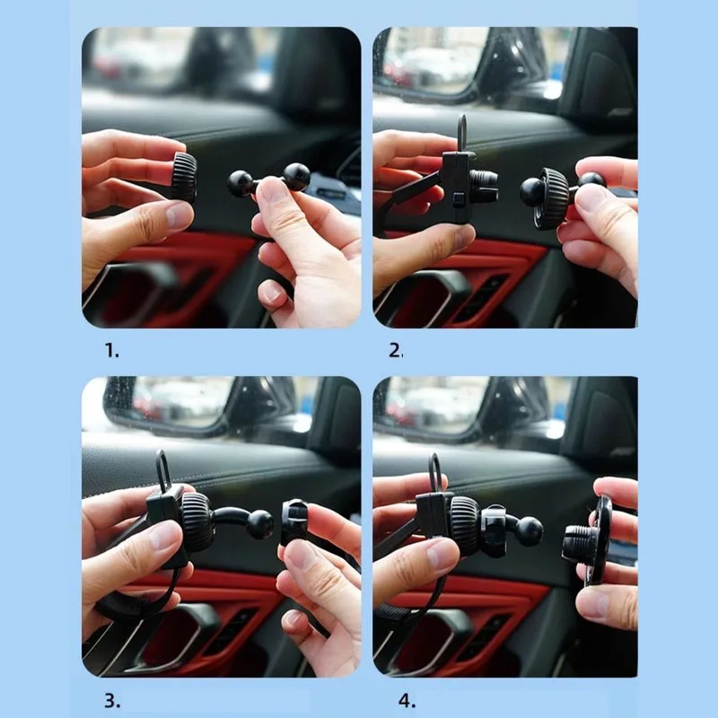 Lenkrad-Magnetischer Handyhalter für iPhone Auto-Halterung Ständer 360° ° Drehbare, klebefreie GPS-Navigationshalterung – Detail 1
