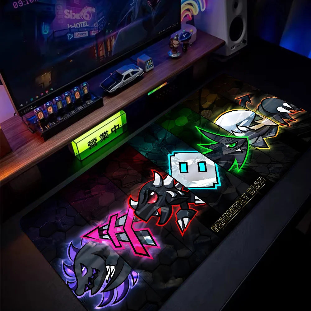 

Video Game Geometry Dash Mousepad Mouse Mat Desk Mat Large Gaming Accessories Prime Gaming XXL Keyboard Pad