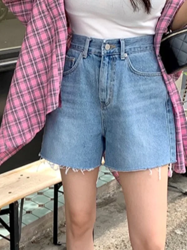 

Корейские джинсы Sle Dongdaemun Faion Heart Watermark orts, женские свободные тонкие брюки трапециевидной формы с высокой талией и широкими штанинами