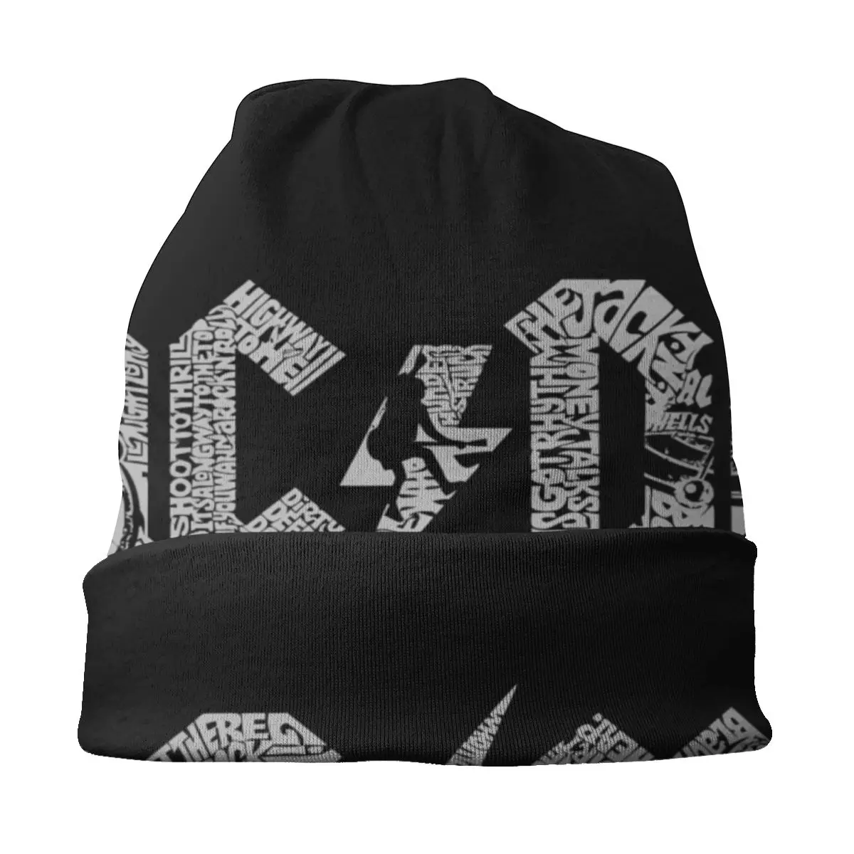 AC DC Albums Rock Roll Bonnet Homme Cool Knitting Hat For Men Women Warm Winter Heavy Metal Band Music Beanies Caps