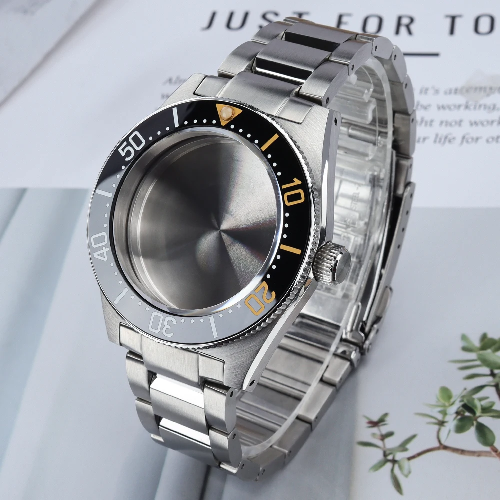40mm Watch Case Steel Bracelet Blue AR Coating Sapphire For Mod SPB143J1/SPB253J1 Black Tiger Whale NH34 NH35 NH36 NH38 Movement