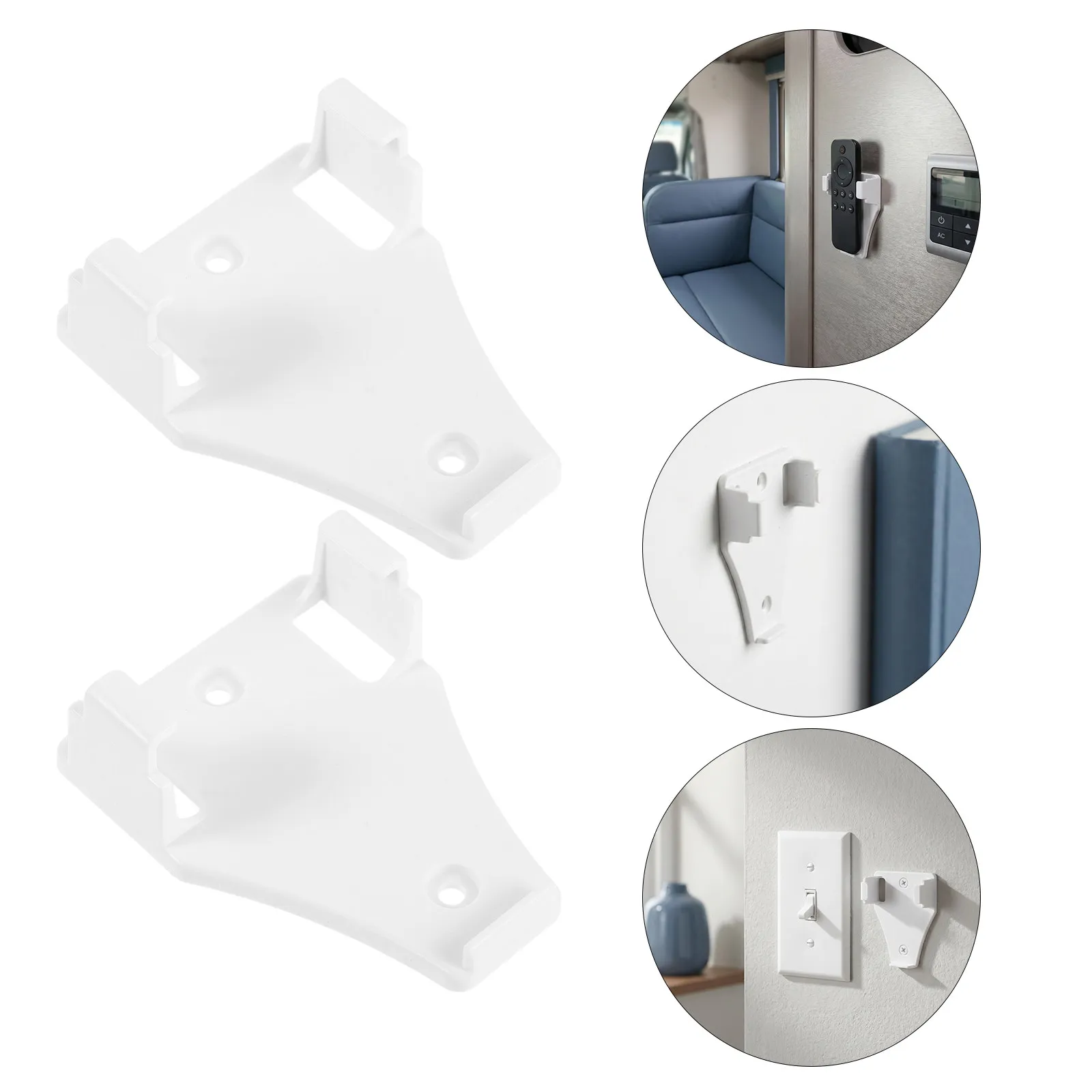 4Pcs Ceiling Fan Remote Holder Wall Mount Wall-Mounted Remote Organizer for Fan with Screw Holes Secure Fit