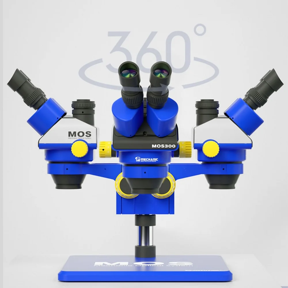 Imagem -02 - Mecânico Microscópio Industrial hd Eletrônico Ampliado Zoom Contínuo 645x Trinocular Estéreo Binocular Adaptador Ctv Série Mos