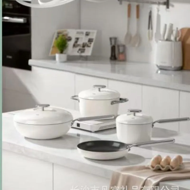 Titanium ceramic non-stick pan four-piece set