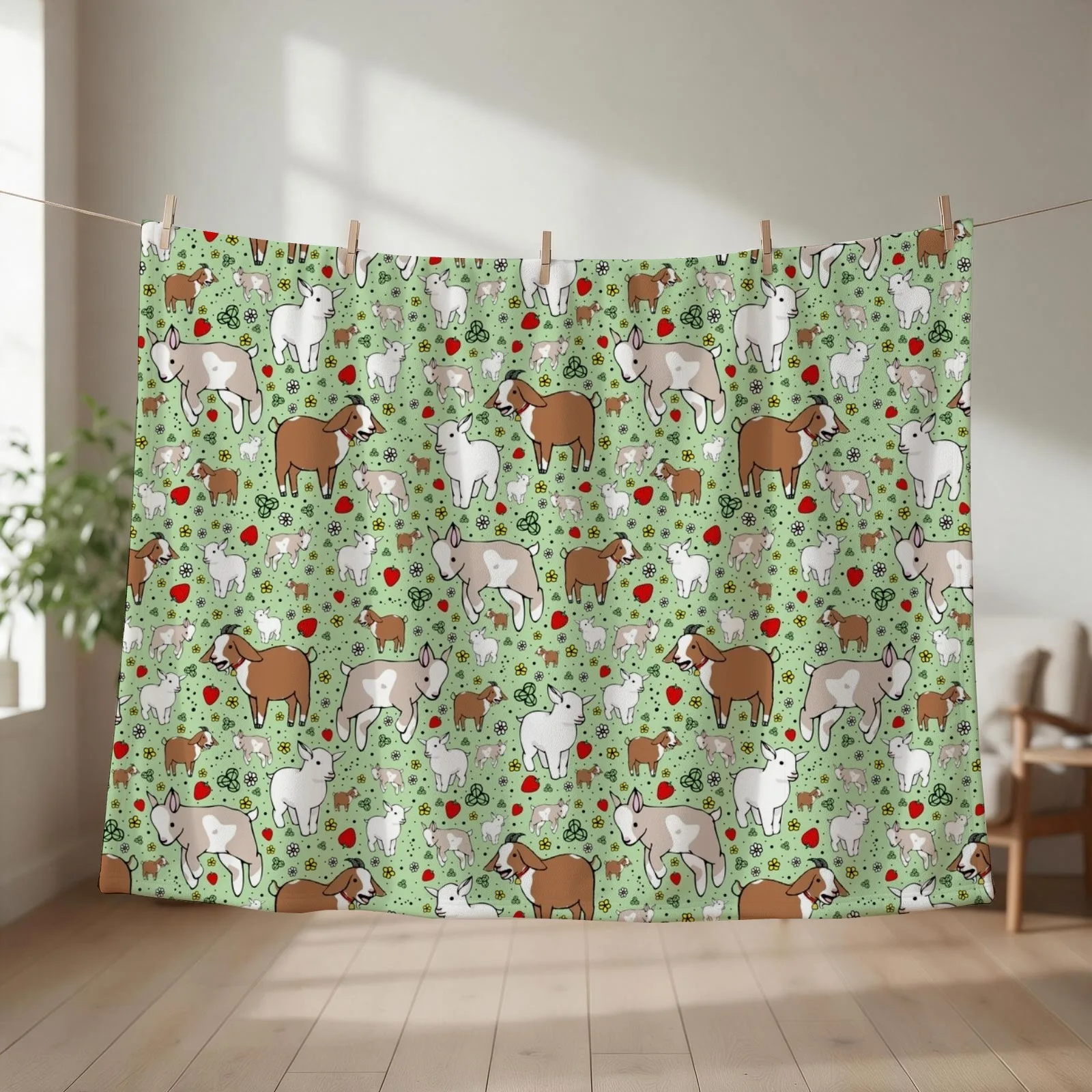 Goats Throw Blanket Luxury St Vintage Hairys Bed linens Blankets