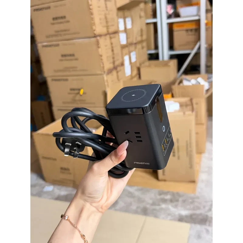 for Pinsheng 65W Desktop Charging Station with Wireless Charger Head and Multiple Ports EVA Joint Design