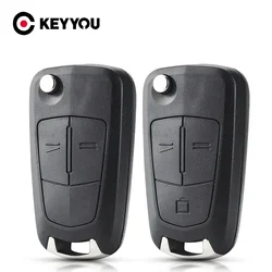 KEYYOU HU43/ HU100 Blade 2/3 Buttons Folding Car Key Shell For Opel Vauxhall Astra H Corsa D Vectra C Zafira Astra Vectra Signum