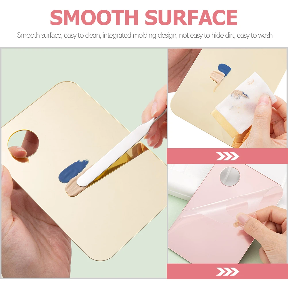 

2 set Acrylic Makeup Mixing Plate Foundation Blending Tray Tool Set Portable Color Spatula Kit For Pigment Eyeshadow
